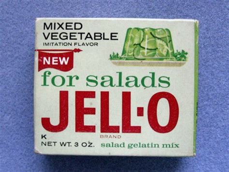 Vintage 1960s Jello Jell O Unopened Box Mixed Vegetable For Salads Jell O Mixed Vegetables Jello