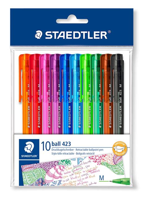 Buy STAEDTLER 42335MPB10 Rainbow Coloured Retractable Ballpoint Pens