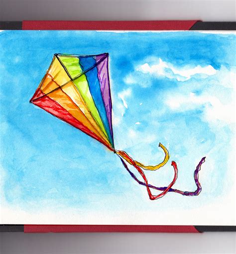 Kites Flying In The Sky Drawing