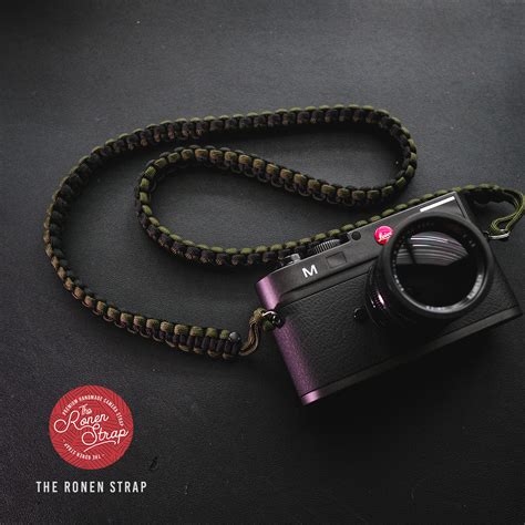 Black Ular Handmade Paracord Camera Strap With Quick Release For