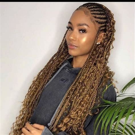 Cornrows With Box Braids Feed In Braids Hairstyles Braids Hairstyles