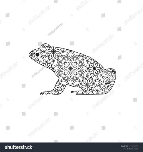 Frog Coloring Page Kids Stock Vector (Royalty Free) 2174359997 ...