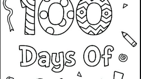 100 Days Of School Coloring Pages At Free Printable