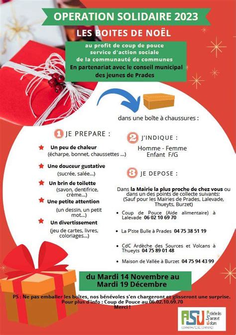 Opération solidaire 2023 les boîtes de Noël Site officiel de la