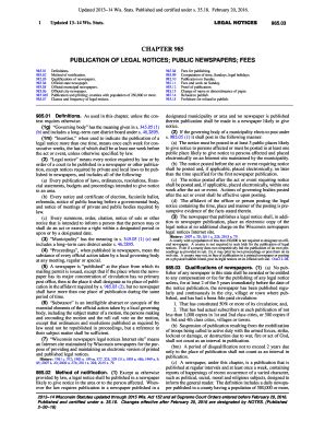 Fillable Online Docs Legis Wisconsin CHAPTER 985 Docs Legis Wisconsin