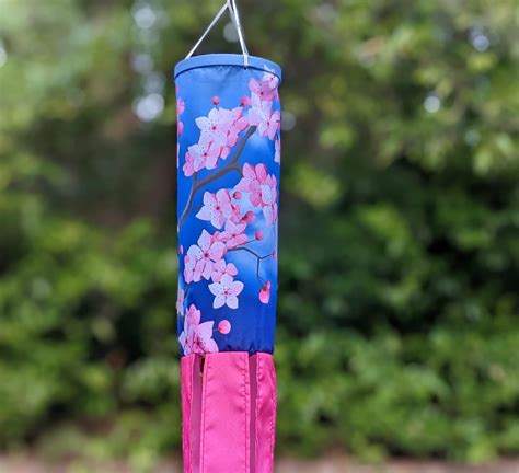 cherry blossom flowers windsock   madrona brands