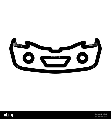 Bumper Vector Thick Line Icon For Personal And Commercial Use Stock