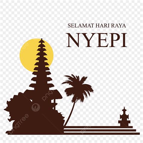 Hari Raya Banner Vector Hd Images Hari Raya Nyepi Pura Banner Hindu