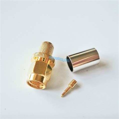 1pcs Sma Male Plug Male Pin Crimp For Rg 8x Lmr240 Rg8x Cable Rf Connector Ebay