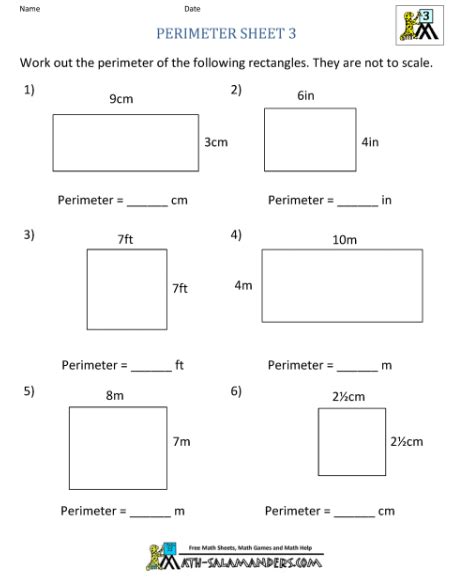 Perimeters Of Simple 2d Shapes Suffah Primary School