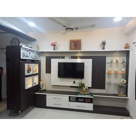 Brown,White Wood L Shape TV Unit, For Home,Hotel at Rs 1200/square feet in Hyderabad