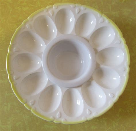 Deviled Egg Plate With Removable Centre Bowl Etsy Canada Deviled Egg Plate Deviled Eggs