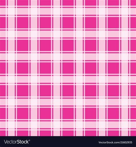 Pink Gingham Pattern Geometric Background Vector Image