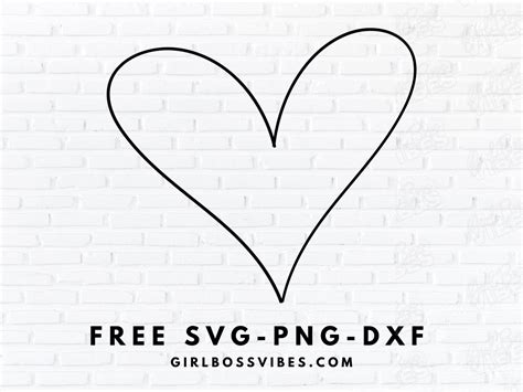 Free Hand Drawn Heart Outline Svg Girl Boss Vibes