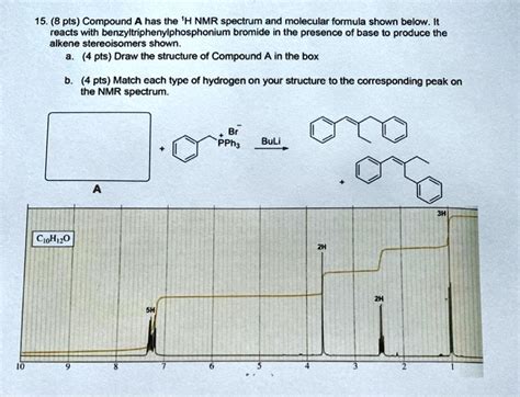 Solved Pts Compound Has The H Nmr Spectrum And Molecular