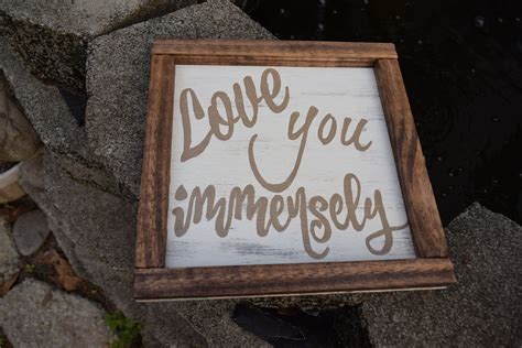 Love You Immensely Sign 8x8 Framed Sign Bedroom Decor Etsy 8x8