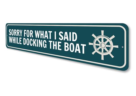 Funny Dock Sign Boat Dock Sign Dads Boat Decor Boating - Etsy