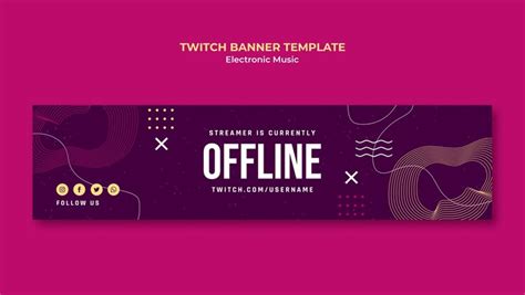 Free PSD | Music show twitch banner template