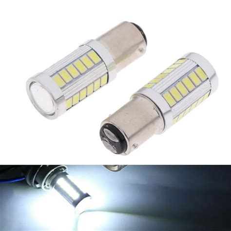 2PCS BA15D P21W 1157 33SMD LED Car Backup Reverse Head Light BulbsS D