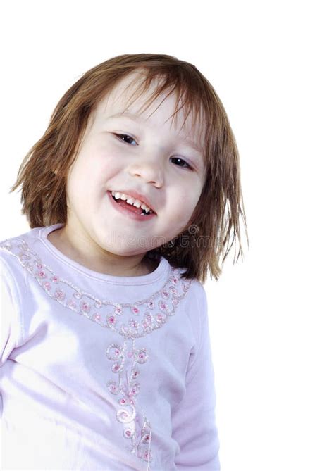 Petite Fille De Sourire Image Stock Image Du Fille Isolement