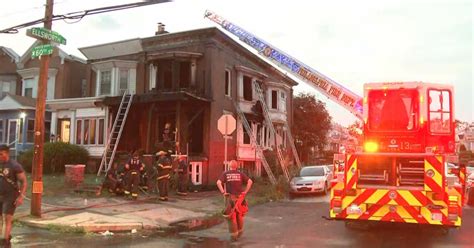 Firefighter Injured While Battling House Fire In West Philadelphia Cbs Philadelphia