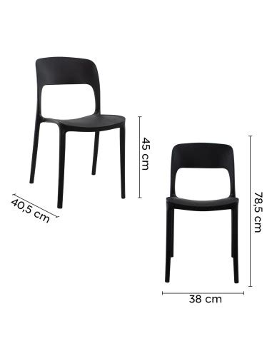 Pack 4 chaises STYLE polypropylène Design moderne empilables Home Bar