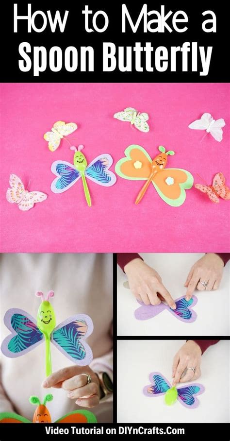 Colorful Upcycled Plastic Spoon Butterfly Craft Diy Crafts