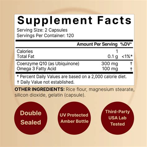 Naturebell Coq Ubiquinone Mg With Omega Fatty Acids