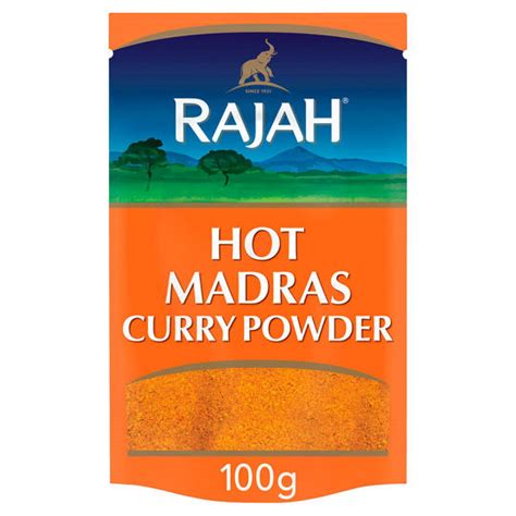 Rajah Hot Madras Curry Powder 100g Herbs Spices And Seasonings