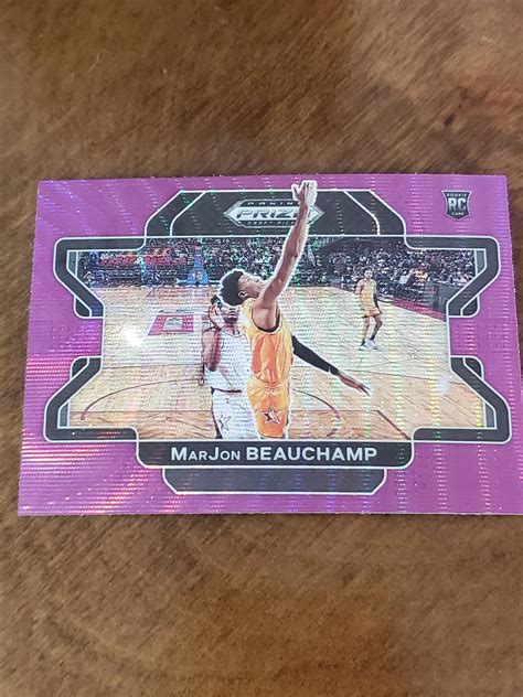 2022 Panini Draft Picks MarJon Beauchamp 72 Purple Wave Prizm