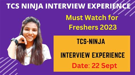 TCS Ninja Interview Experience 2023 TCS NQT Interview Questions TCS