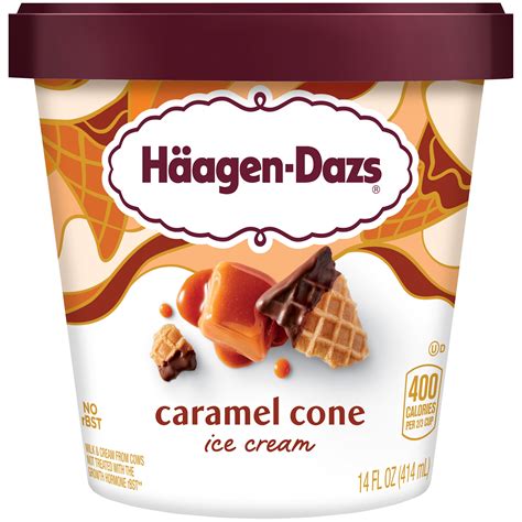 Haagen Dazs Caramel Cone Ice Cream Kosher Package Oz Walmart