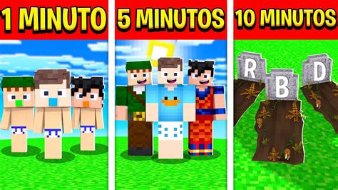 Minecraft só que a cada 5 MINUTOS ficamos mais VELHOS YouTube