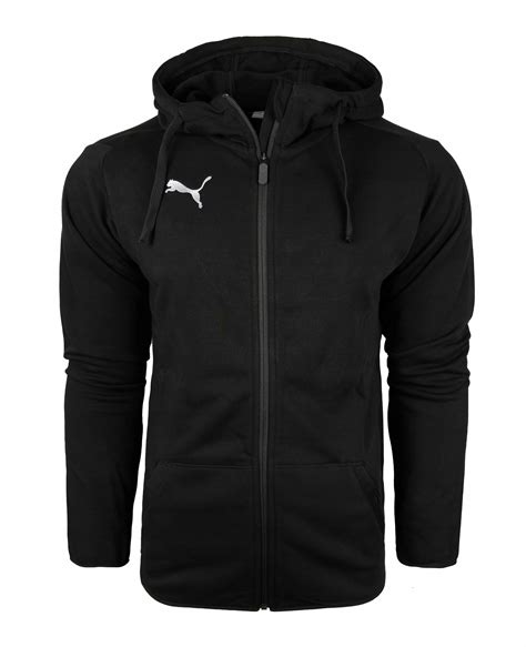 Bluza M Ska Puma Rozpinana Z Kapturem Bawe Niana Czarna Sportowa