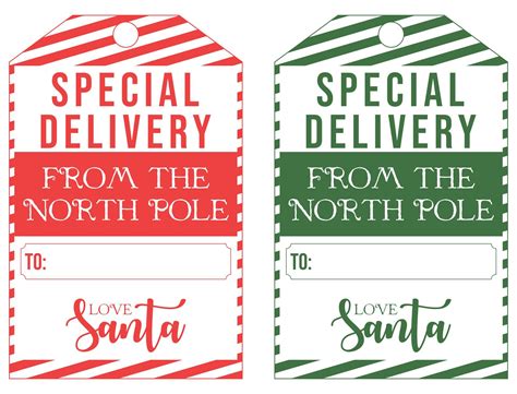 Christmas Gift Tags From Santa 10 Free PDF Printables Printablee