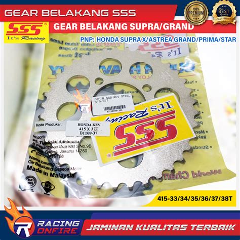 SSS Gear Belakang Kev Supra Fit Lama Astrea Grand Supra 100 CS1 Legenda