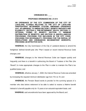 Fillable Online ORDINANCE NUMBER O 20439 NEW SERIES AN ORDINANCE