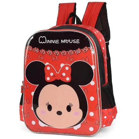 Mochila Costas Infantil Minnie Mouse Is Ts Vermelho Submarino