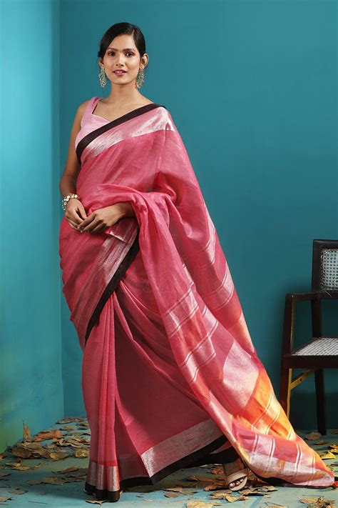 Earthen Collection Linen Sarees Online Linen Saree Linen Sari