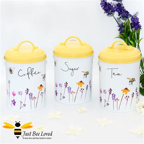 Jennifer Rose Bees And Lavender 3 Piece Canister Set Just Bee Loved