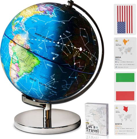 3 In 1 Interactive Educational Desktop Earth Globe For Kidsled Night