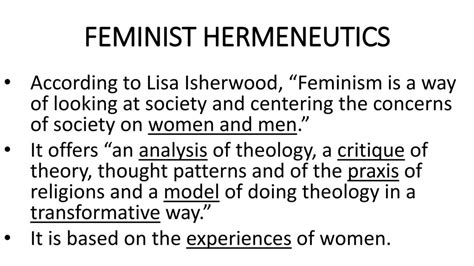 Feminist Hermeneutics Ppt Download