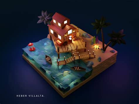 Mini Beach Low Poly Finished Projects Blender Artists Community