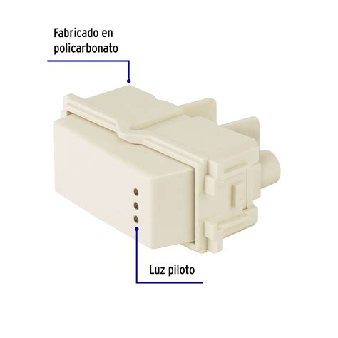 48056 APSEP EI TRUPER Volteck Interruptor de 3 vías con luz piloto