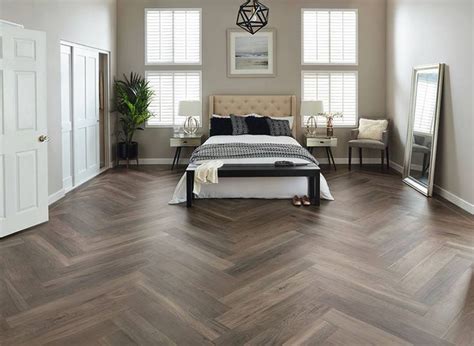 Gorgeous Herringbone Luxury Vinyl Plank Flooring