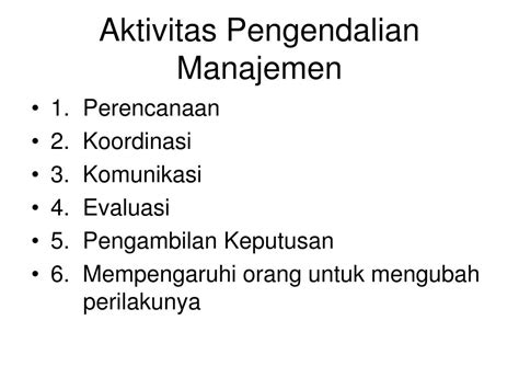 Ppt Pengawasan Dan Pengendalian Manajemen Powerpoint Presentation