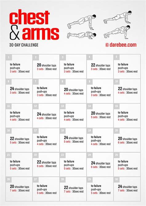 Chest And Arms Challenge Darebee Darebee 30daychallenge