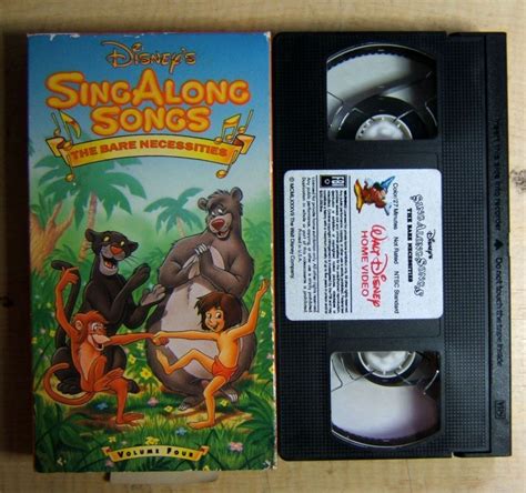 Disney Sing Along Songs THE BARE NECESSITIES VHS volume 4 Jungle Book ...