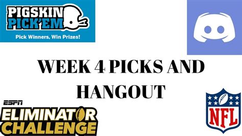 Nfl Week Pickem Eliminator Challenge Picks And Hangout Stream Youtube