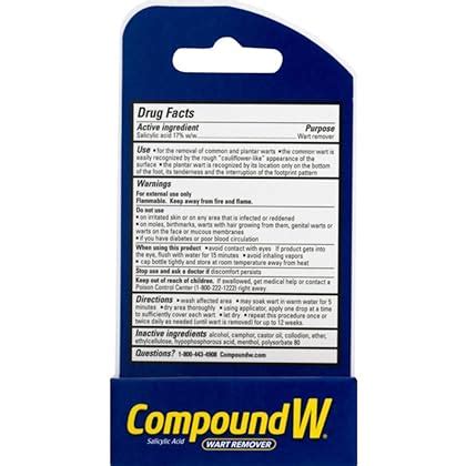 Compound W Salicylic Acid Wart Remover Maximum Strength Fast Acting